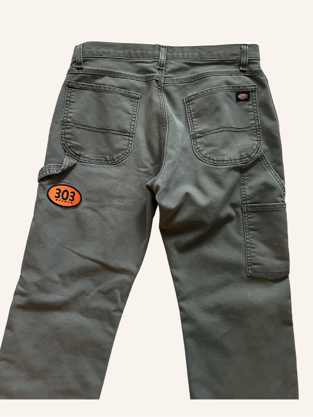 Dickies Flex Olive Green Cargo Pants Size 32 x 32 Regular Cotton 303 (Denver) - Picture 3 of 15